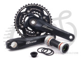 Шатуны Shimano FC-M610 DEORE с интегриров осью, 170мм, 42x32x24  черный + каретка SM-BB52B
